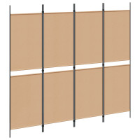 Produktbild för 4-panel rumavdelare Beige 200 x 180 cm Tyg