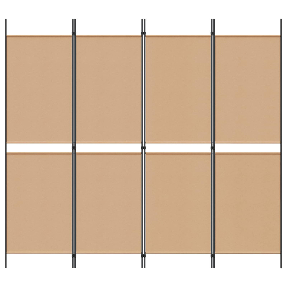 Produktbild för 4-panel rumavdelare Beige 200 x 180 cm Tyg