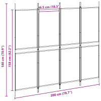 Produktbild för 4-panel rumavdelare Beige 200 x 180 cm Tyg