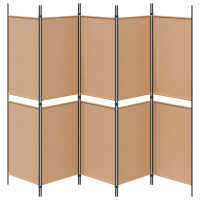 Produktbild för 5-panel rumsavskiljare Beige 250 x 180 cm Tyg