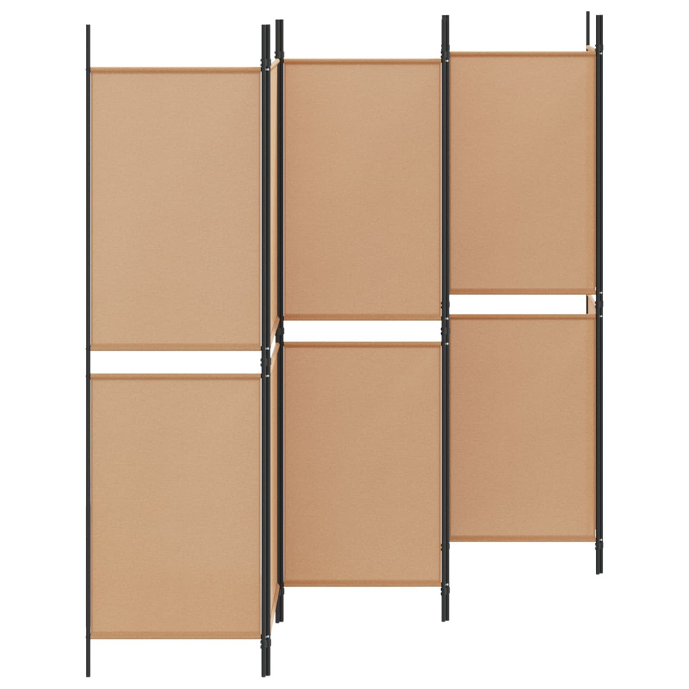Produktbild för 6-panelers rumsavdelare Beige 300 x 180 cm Tyg