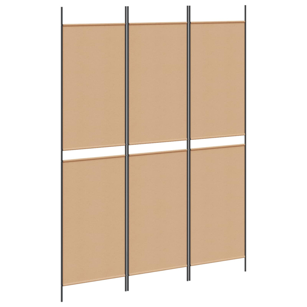 Produktbild för 3-panelers rumsavdelare Beige 150 x 200 cm Tyg
