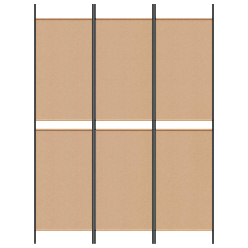 Produktbild för 3-panelers rumsavdelare Beige 150 x 200 cm Tyg