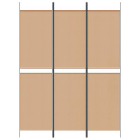 Produktbild för 3-panelers rumsavdelare Beige 150 x 200 cm Tyg