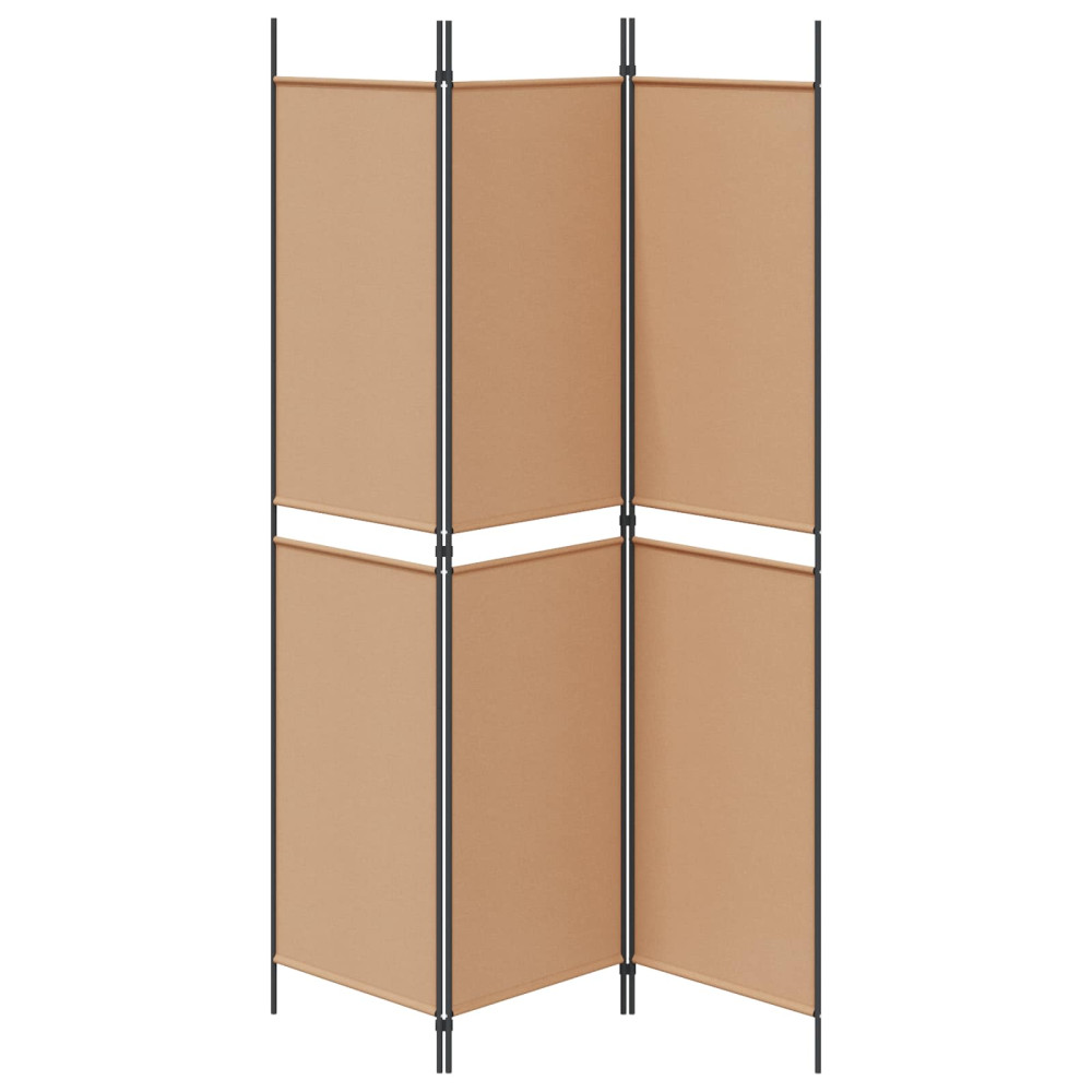 Produktbild för 3-panelers rumsavdelare Beige 150 x 200 cm Tyg