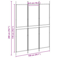 Produktbild för 3-panelers rumsavdelare Beige 150 x 200 cm Tyg