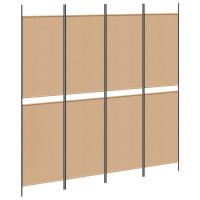 Produktbild för 4-panelig rumsavskiljare Beige 200 x 200 cm Tyg