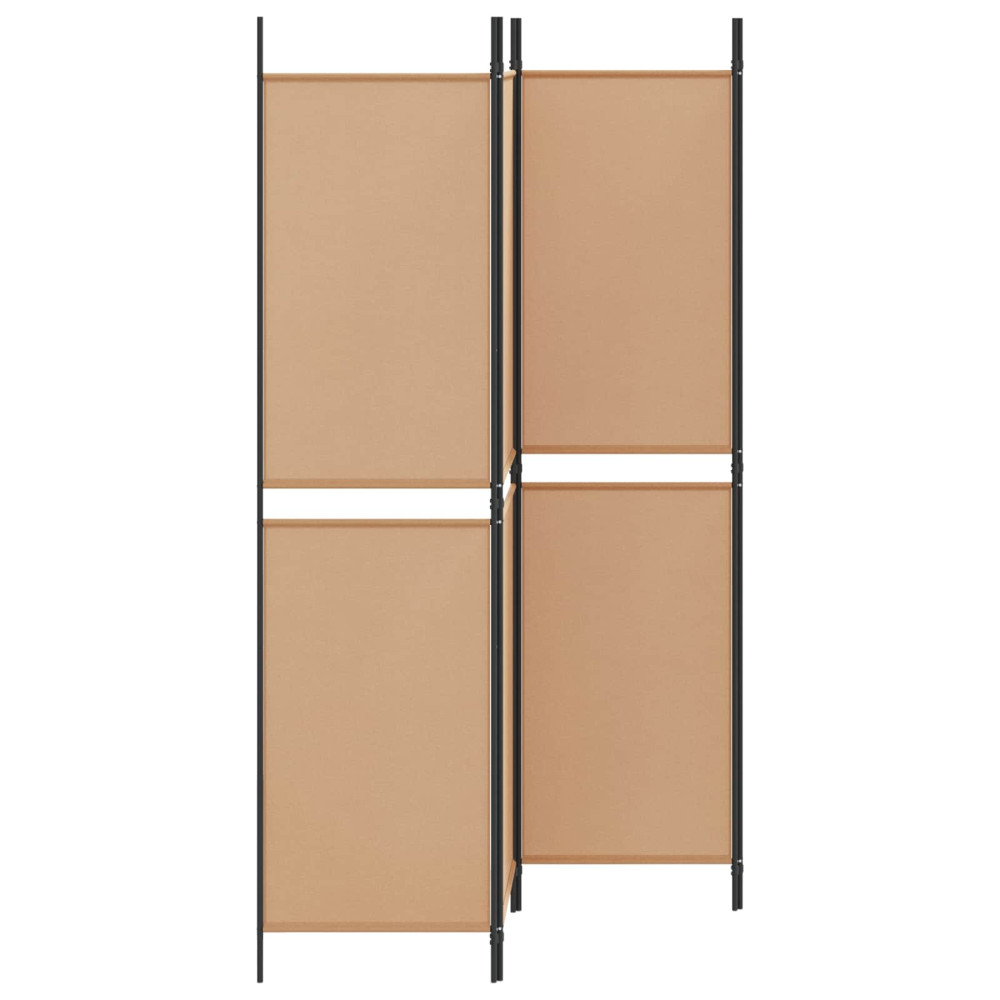 Produktbild för 4-panelig rumsavskiljare Beige 200 x 200 cm Tyg