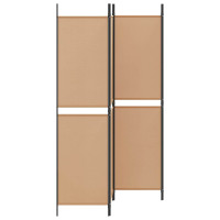 Produktbild för 4-panelig rumsavskiljare Beige 200 x 200 cm Tyg