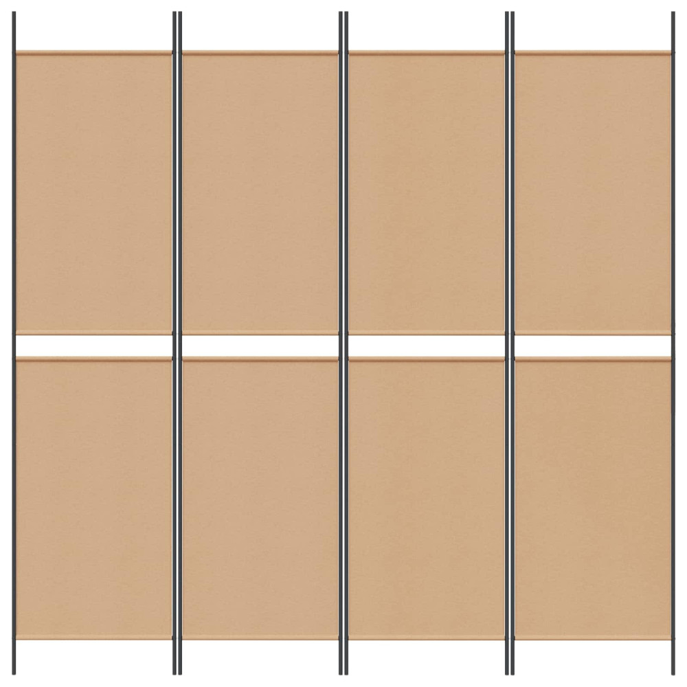 Produktbild för 4-panelig rumsavskiljare Beige 200 x 200 cm Tyg