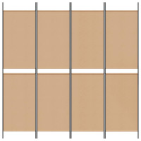 Produktbild för 4-panelig rumsavskiljare Beige 200 x 200 cm Tyg