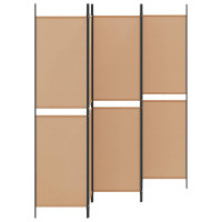 Produktbild för 5-panel rumskärm Beige 250 x 200 cm Tyg