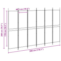 Produktbild för 6-panelers rumsavdelare Beige 300 x 200 cm Tyg