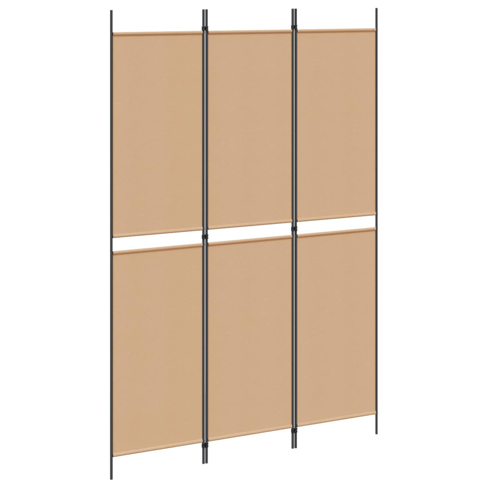 Produktbild för 3-panelers rumsavdelare Beige 150 x 220 cm Tyg