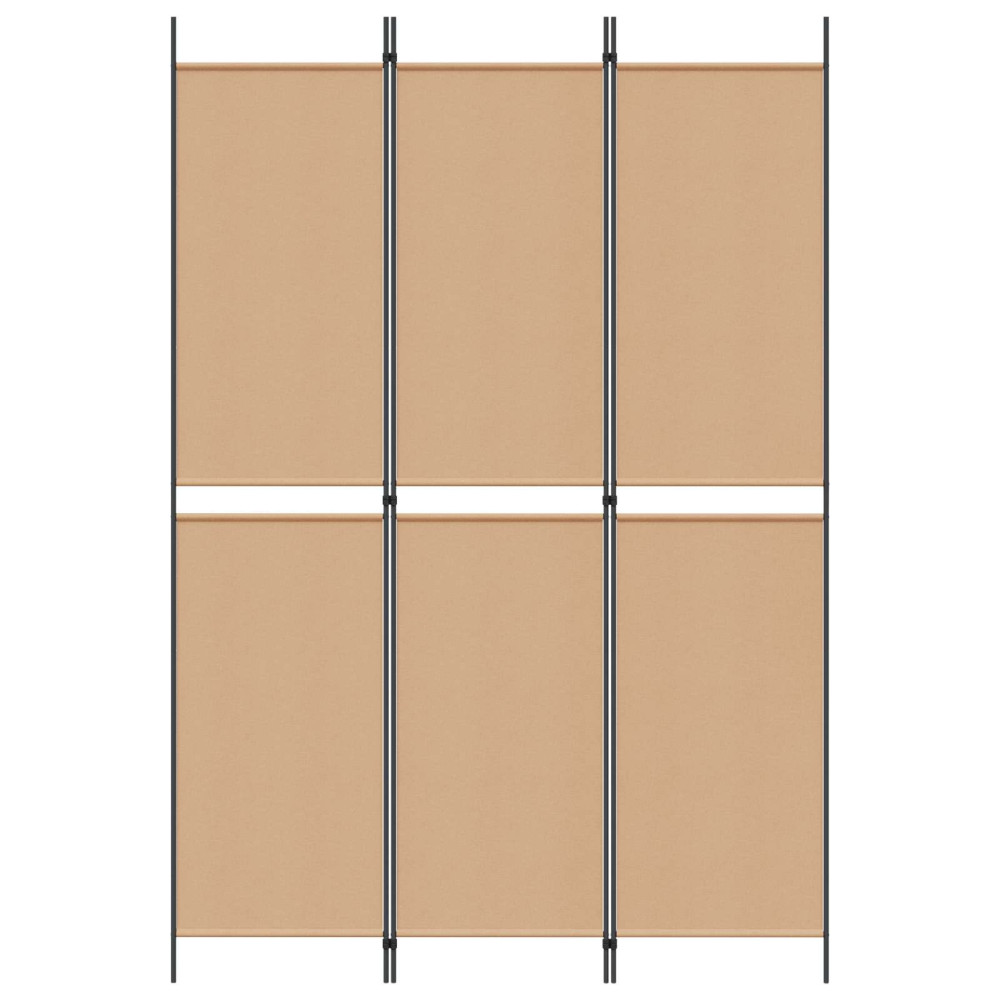 Produktbild för 3-panelers rumsavdelare Beige 150 x 220 cm Tyg