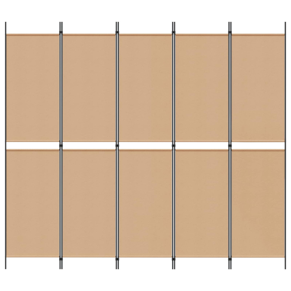 Produktbild för 5-panel rumsavskiljare Beige 250 x 220 cm Tyg