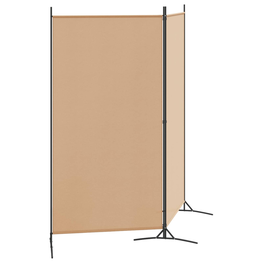 Produktbild för 2-Panel Rumsavskiljare Beige 175 x 180 cm Tyg