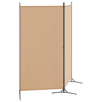 Produktbild för 2-Panel Rumsavskiljare Beige 175 x 180 cm Tyg