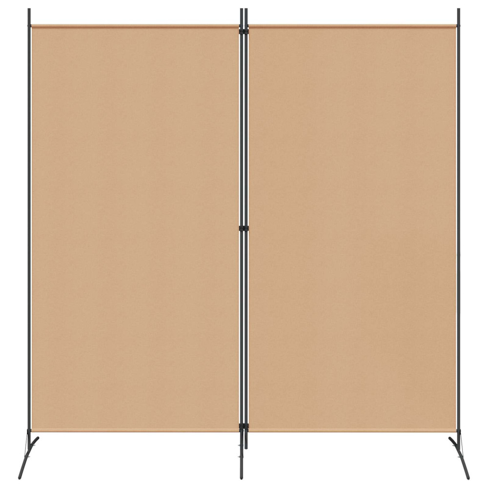 Produktbild för 2-Panel Rumsavskiljare Beige 175 x 180 cm Tyg