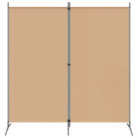 Produktbild för 2-Panel Rumsavskiljare Beige 175 x 180 cm Tyg