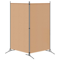 Produktbild för 2-Panel Rumsavskiljare Beige 175 x 180 cm Tyg