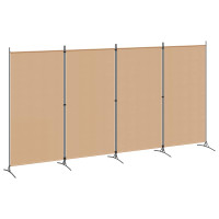 Produktbild för 4-panelig rumsavskiljare Beige 346 x 180 cm Tyg