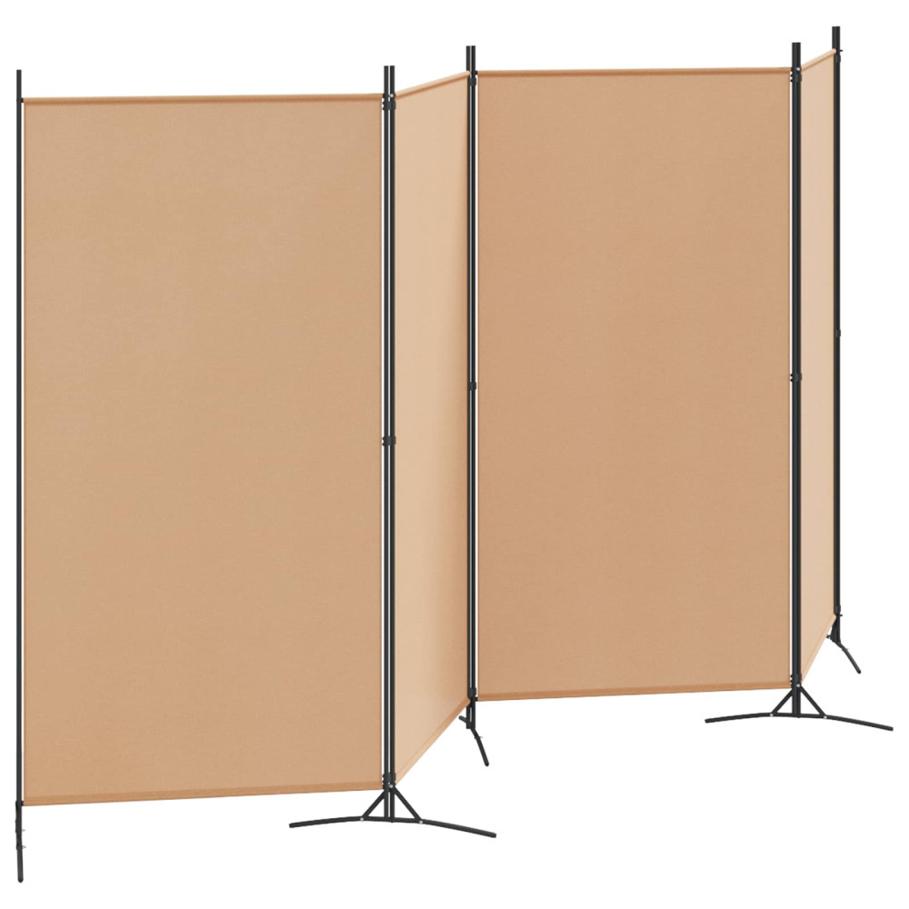 Produktbild för 4-panelig rumsavskiljare Beige 346 x 180 cm Tyg