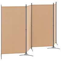 Produktbild för 4-panelig rumsavskiljare Beige 346 x 180 cm Tyg