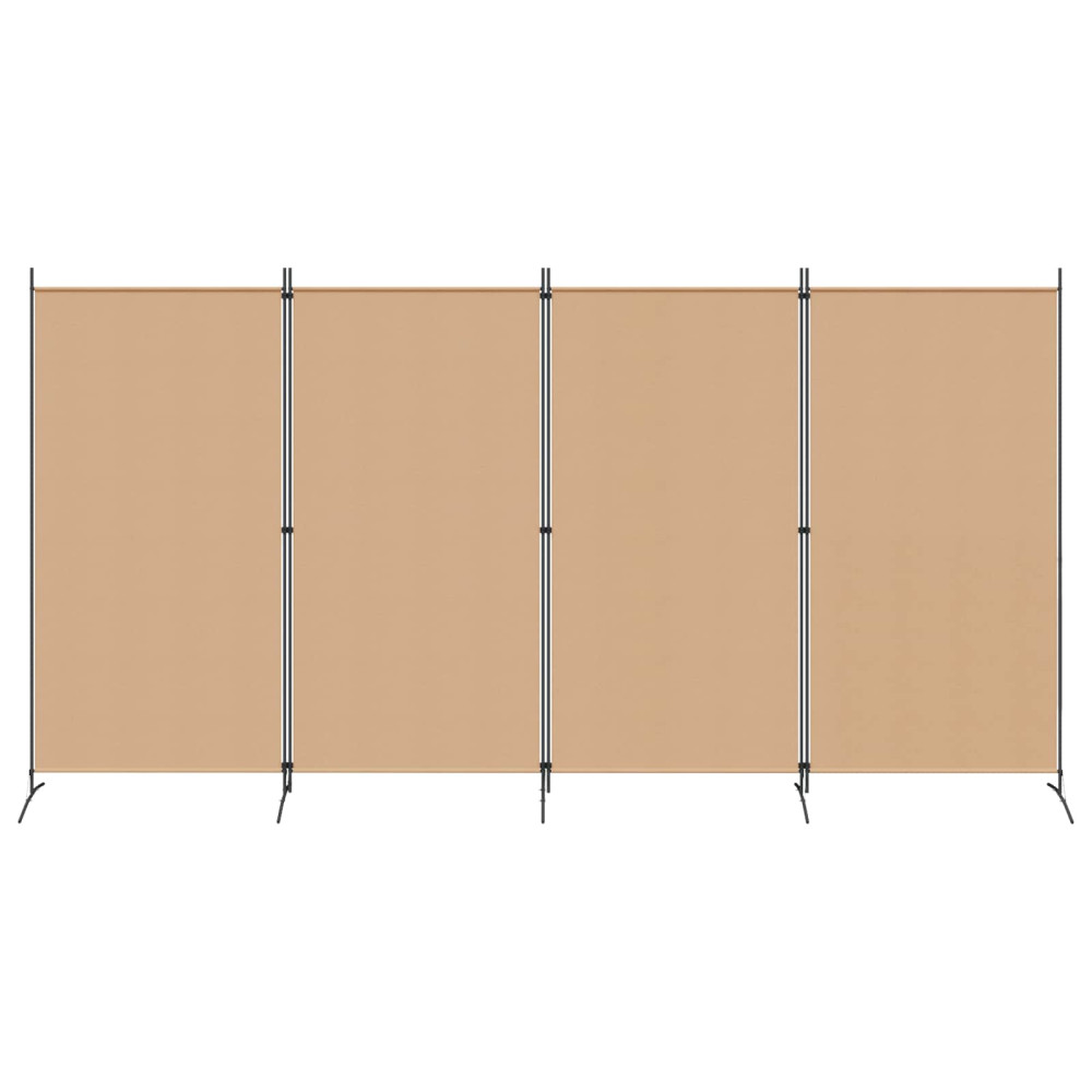 Produktbild för 4-panelig rumsavskiljare Beige 346 x 180 cm Tyg