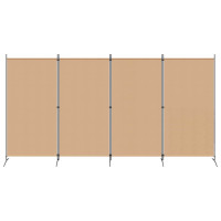 Produktbild för 4-panelig rumsavskiljare Beige 346 x 180 cm Tyg