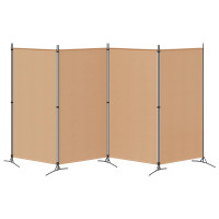 Produktbild för 4-panelig rumsavskiljare Beige 346 x 180 cm Tyg