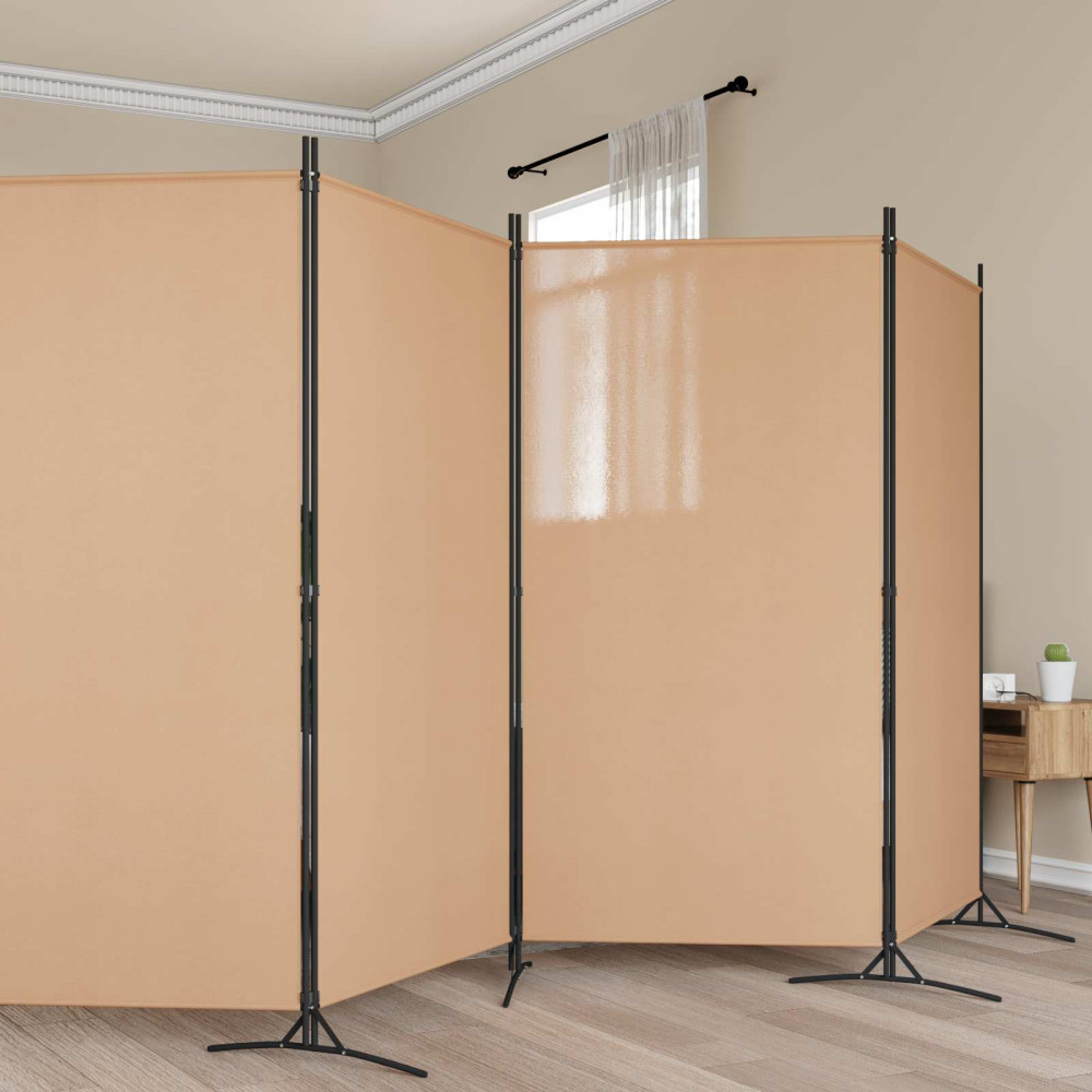 Produktbild för 5-panel rumsavskiljare Beige 433 x 180 cm Tyg
