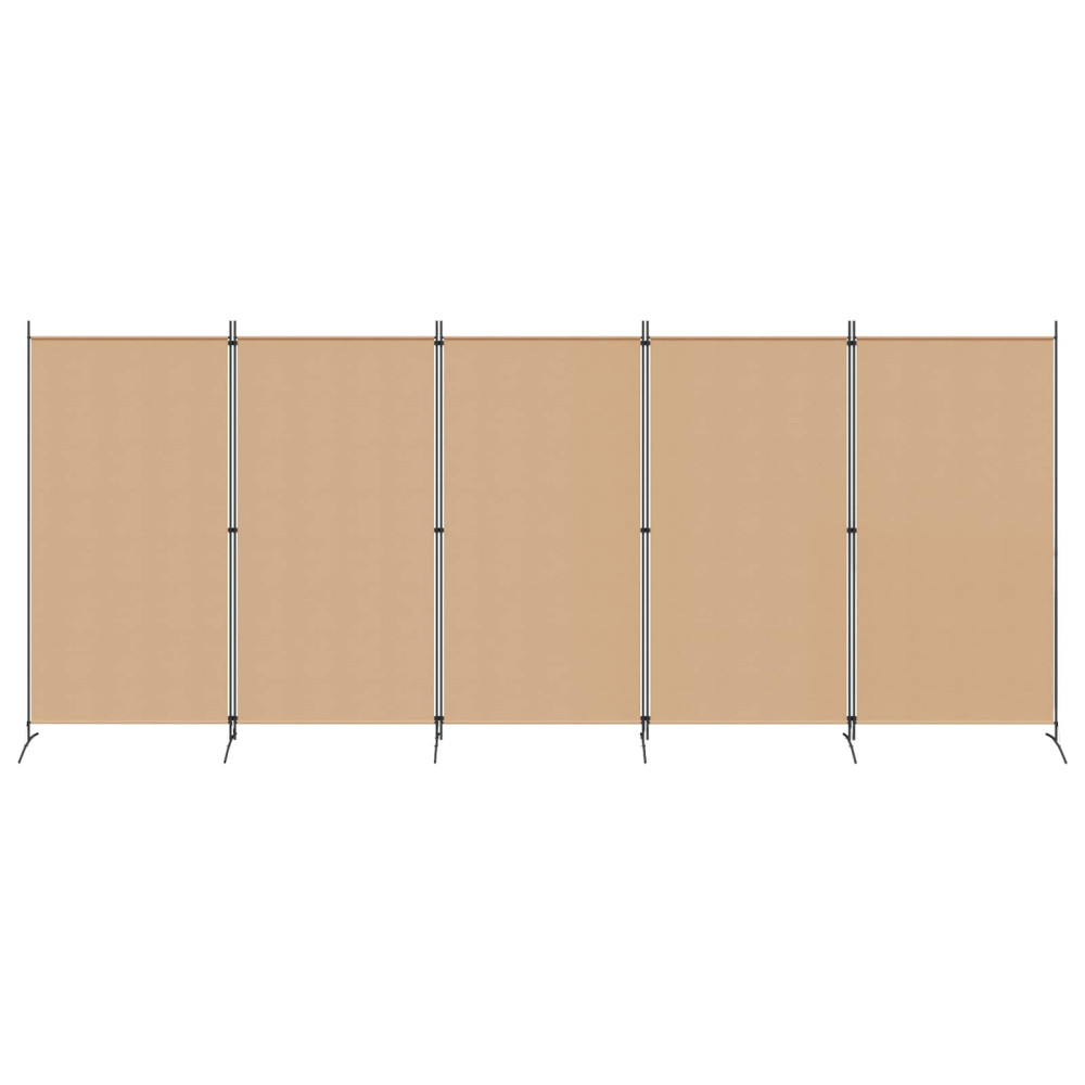 Produktbild för 5-panel rumsavskiljare Beige 433 x 180 cm Tyg
