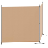 Produktbild för 2-Panel Rumsavskiljare Beige 348 x 180 cm Tyg