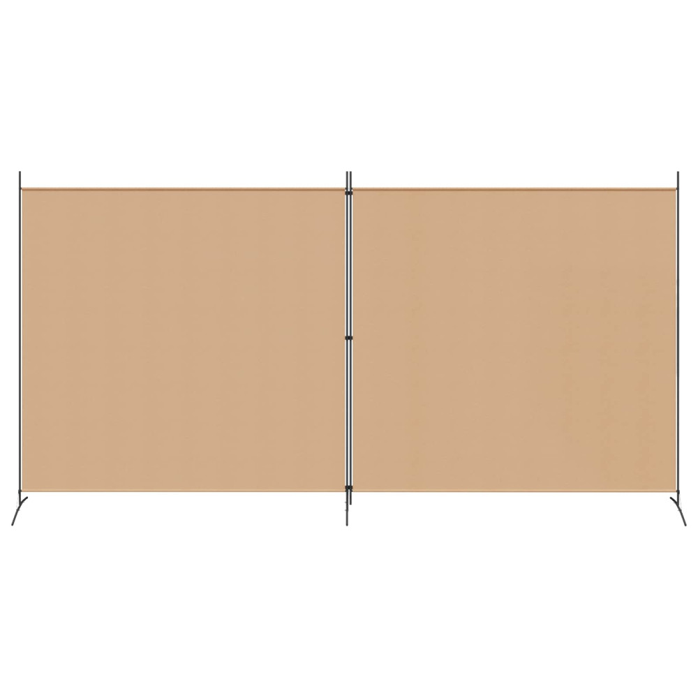 Produktbild för 2-Panel Rumsavskiljare Beige 348 x 180 cm Tyg