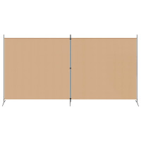 Produktbild för 2-Panel Rumsavskiljare Beige 348 x 180 cm Tyg
