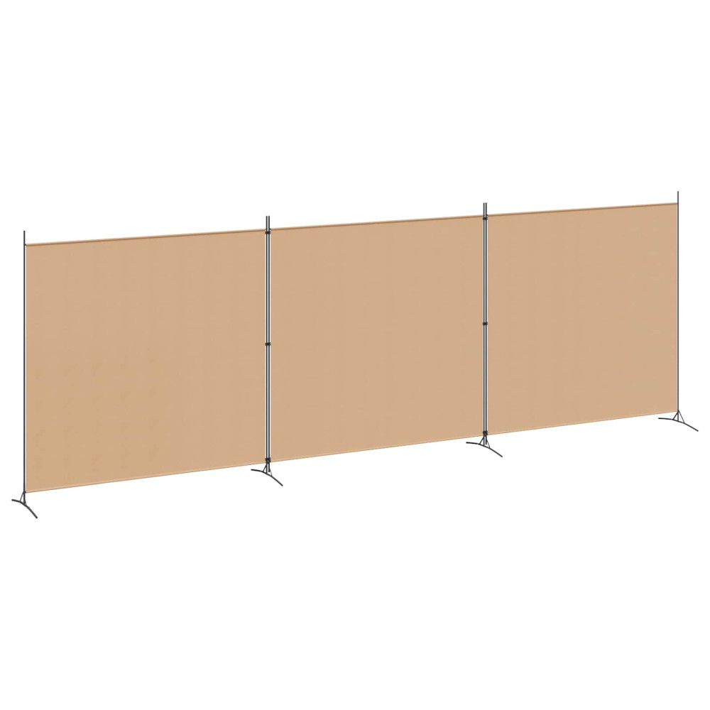 Produktbild för 4-panelig rumsavskiljare Beige 525 x 180 cm Tyg