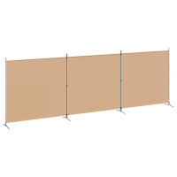 Produktbild för 4-panelig rumsavskiljare Beige 525 x 180 cm Tyg