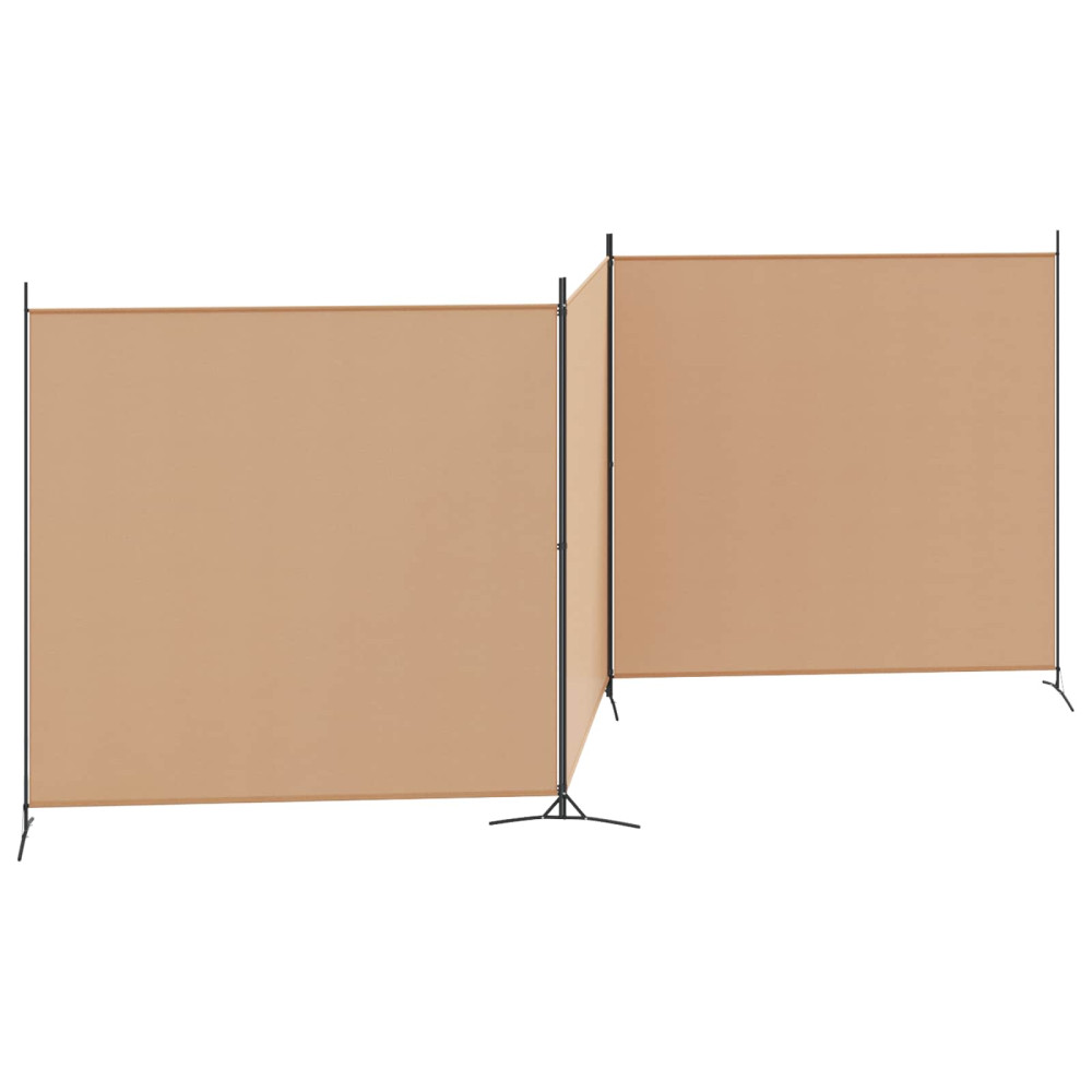 Produktbild för 4-panelig rumsavskiljare Beige 525 x 180 cm Tyg
