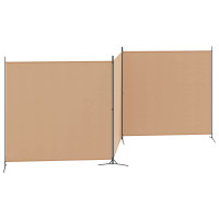 Produktbild för 4-panelig rumsavskiljare Beige 525 x 180 cm Tyg