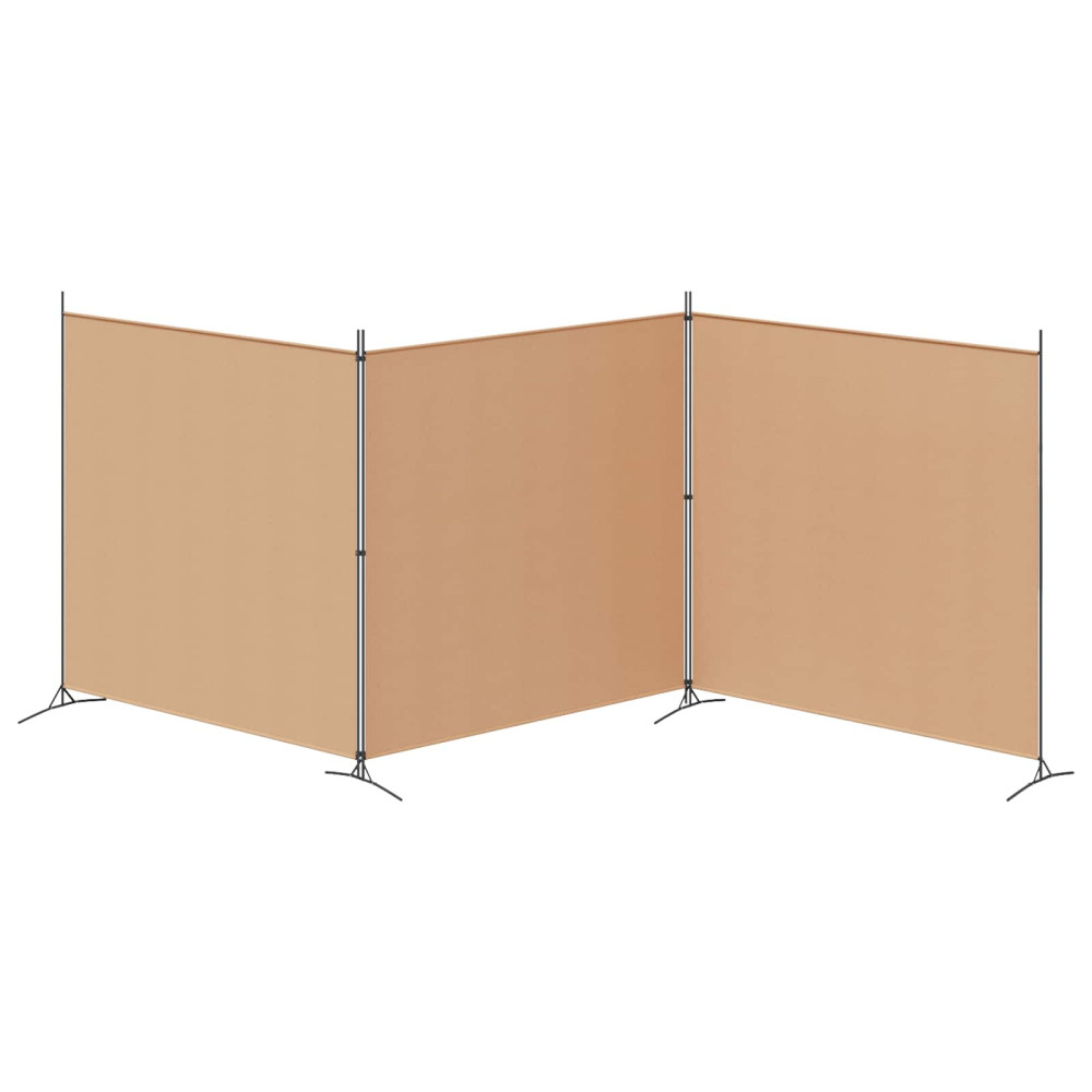 Produktbild för 4-panelig rumsavskiljare Beige 525 x 180 cm Tyg