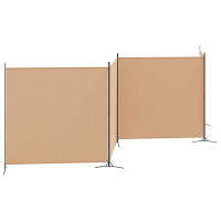 Produktbild för 4-panelig rumsavskiljare Beige 698 x 180 cm Tyg