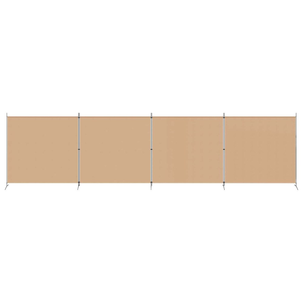 Produktbild för 4-panelig rumsavskiljare Beige 698 x 180 cm Tyg
