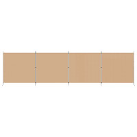 Produktbild för 4-panelig rumsavskiljare Beige 698 x 180 cm Tyg