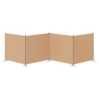 Produktbild för 4-panelig rumsavskiljare Beige 698 x 180 cm Tyg