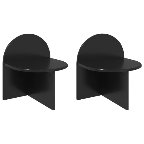vidaXL Sängbord 2 pcs Svart ek 40 x 35,5 x 45,5 cm Konstruerat trä - Nattduksbord