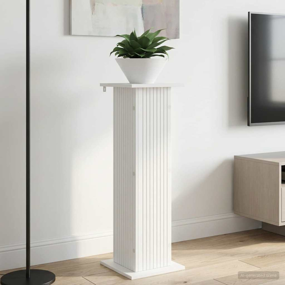 Produktbild för Växtställ Vit 30,5 x 30 x 100,5 cm Konstruerat trä