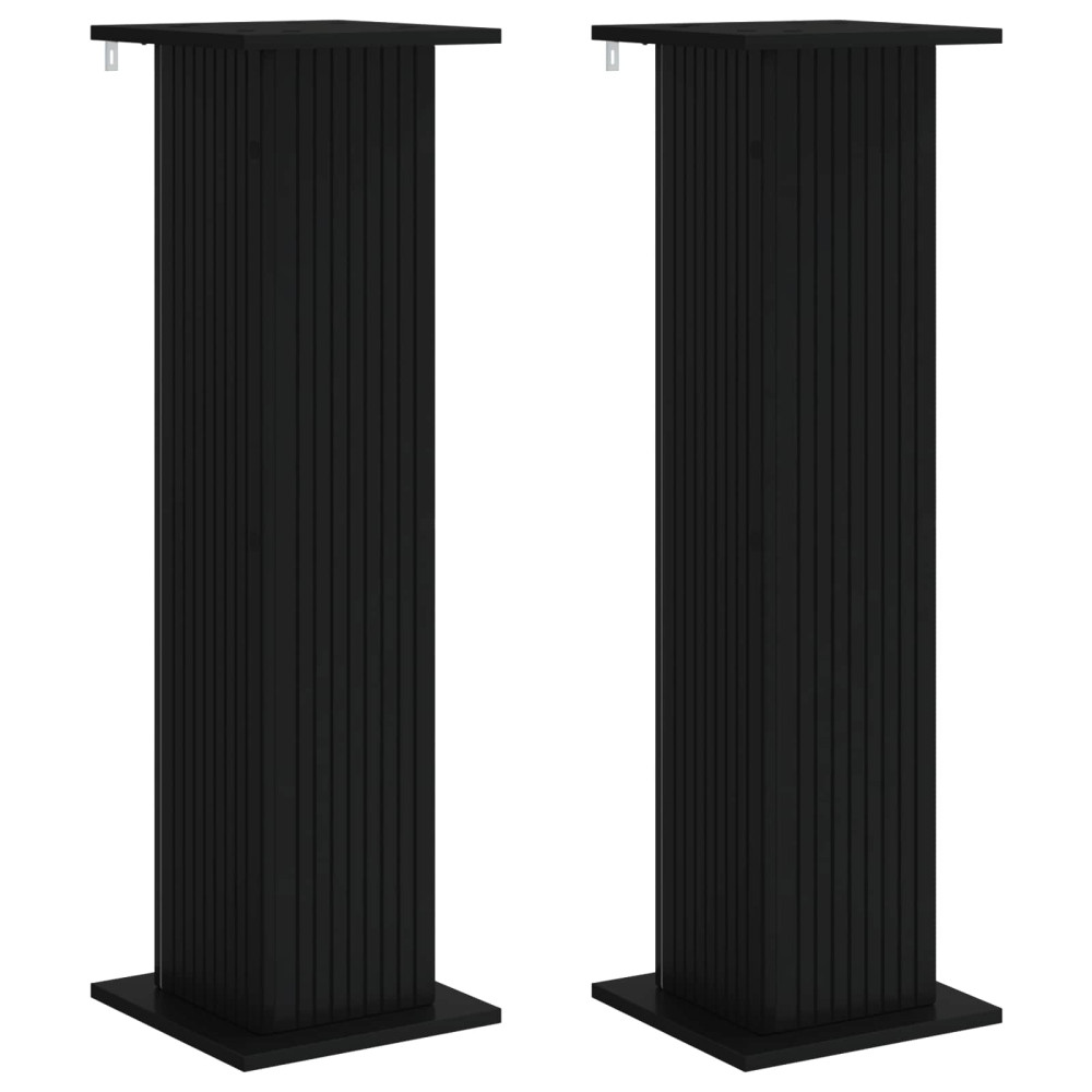Produktbild för Växtställ 2 pcs Svart 30,5 x 30 x 100,5 cm Konstruerat trä