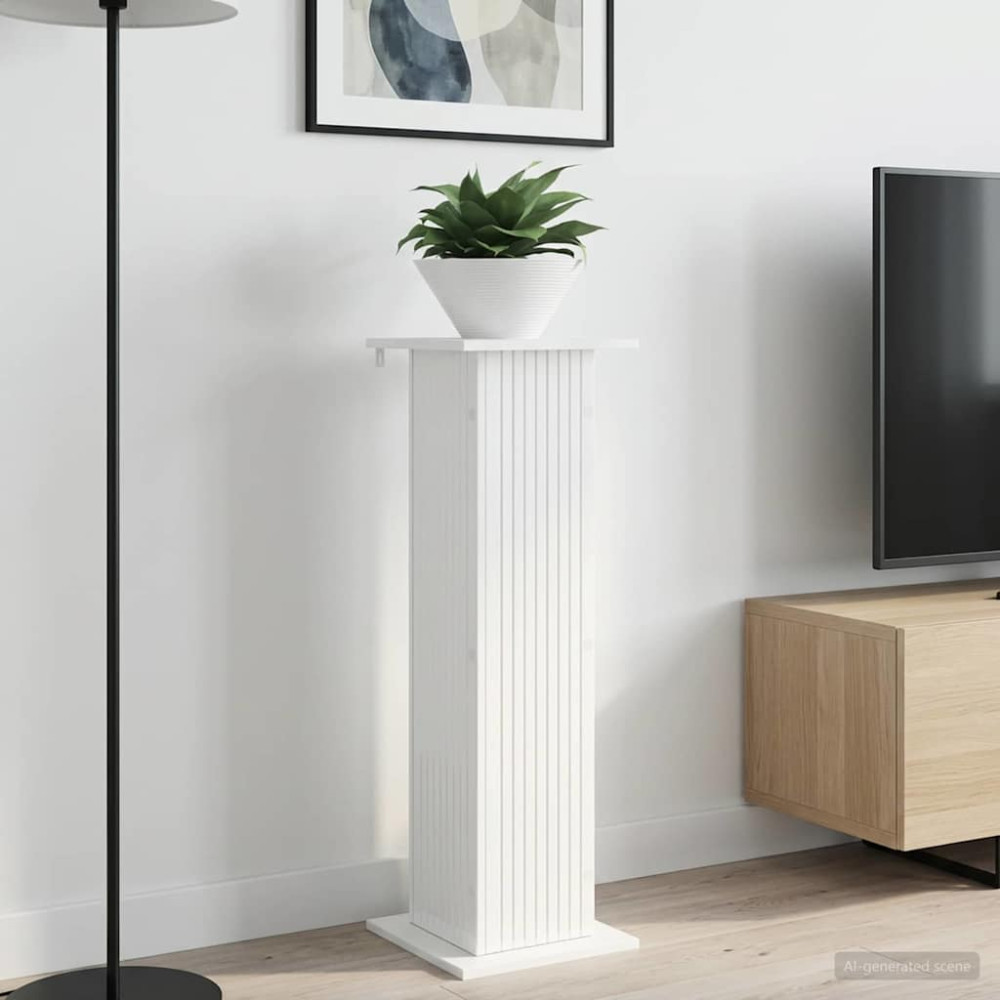 Produktbild för Växtställ 2 pcs Vit högglans 30,5 x 30 x 100,5 cm