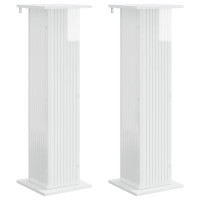 Produktbild för Växtställ 2 pcs Vit högglans 30,5 x 30 x 100,5 cm